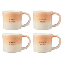 The Mug Club Quotes Always Right 350ml Mugs (Set of 4)