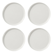 White Basics High Rim Dinner Plates (Set of 4)