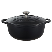Black Cast Iron Round Casserole