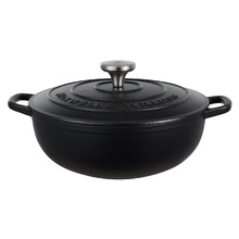 Black Cast Iron Round Casserole