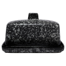Granite Caviar Porcelain Butter Dish