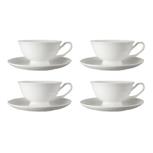 Cashmere Footed 200ml Teacups & Saucers (Set of 4)