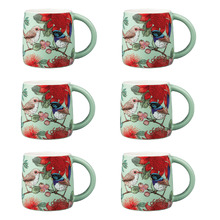 Native Grace Superb Fairywren 350ml Porcelain Mugs (Set of 6)