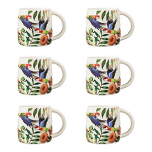 Native Grace Eastern Rosella 350ml Porcelain Mugs (Set of 6)