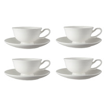 Cashmere Footed 90ml Espresso Cups & Saucers (Set of 4)