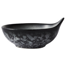 Granite Caviar Handled Porcelain Sauce Bowls (Set of 12)