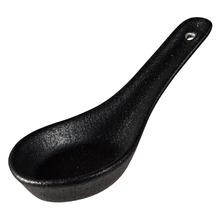 Black Caviar Porcelain Soup Spoons (Set of 12)