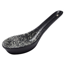 Granite Caviar Porcelain Soup Spoons (Set of 12)