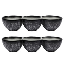 Granite Caviar Porcelain Serving Bowls (Set of 2)
