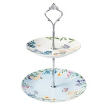 Fluttering Meadow 2 Tier Porcelain Cake Stand