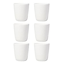 White Basics Diamonds 90ml Espresso Cups (Set of 6)