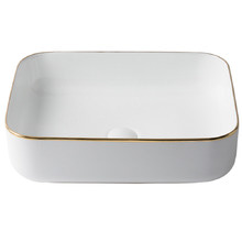 Kensington 510mm Rectangular Ceramic Above Counter Basin