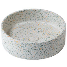 Lucca 390mm Round Terrazzo Above Counter Basin With 32mm Waste