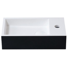 Oxford 400mm Solid Surface Right Tap Wall-Hung Basin