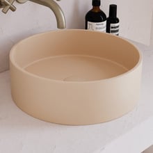 Concrete Smooth 390mm Round Above Counter Basin