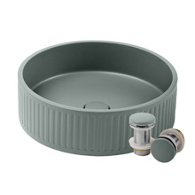 EQ 400mm Round Concrete Basin & Waste Set