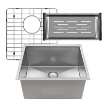 Henley 540mm Single Stainless Steel Kitchen Sink Package