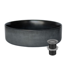 Akasha 355mm Round Concrete Basin & Waste Set