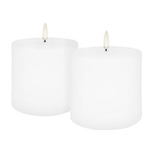 Uyuni Remote Enabled Paraffin Wax Pillar Candles (Set of 2)
