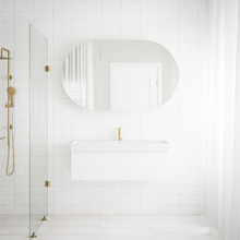 San Remo Wall Hung Single Vanity with Polymarble Countertop