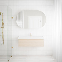 San Remo Wall Hung Single Vanity with Polymarble Countertop