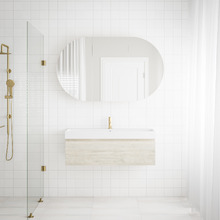 San Remo Wall Hung Single Vanity with Polymarble Countertop