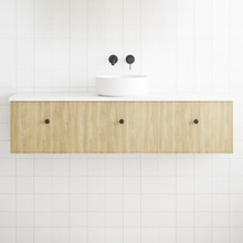 Chifley 1500mm Coastal Oak Wall Hung Single Vanity