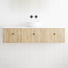 Chifley 1500mm Prime Oak Wall Hung Single Vanity