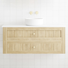 Pier Symphony-Top Natural Oak Wall Hung Single Vanity