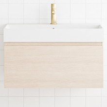 San Remo Wall Hung Single Vanity with Polymarble Countertop