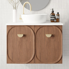 Port 750mm Wall Hung Single Vanity with Solid Surface Countertop