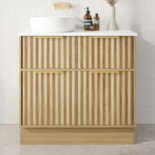 Salamander 900mm Freestanding Single Vanity with Solid Surface Countertop