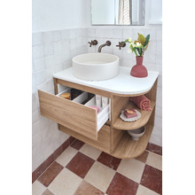 Avion 750mm Wall Hung Single Vanity with Solid Surface Countertop