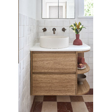 Avion 750mm Wall Hung Single Vanity with Solid Surface Countertop