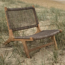 Zenya Teak & PE Wicker Outdoor Accent Chair