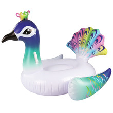 White & Blue Lazy Dayz Peacock Ride-On Float
