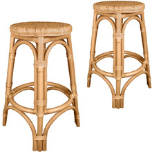 66cm Nyang Rattan Counter Stools (Set of 2)