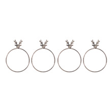 Carol Stag Head Napkin Rings (Set of 4)