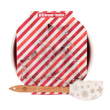 5 Piece Carol Gold Snowflake Cookie Cutter & Mix Bowl Set