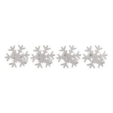 Silver Carol Snowflake Napkin Rings (Set of 4)