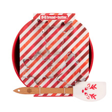 5 Piece Carol Icy Reindeer Cookie Cutter & Mix Bowl Set