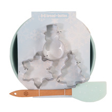 5 Piece Carol Icy Snowflake Cookie Cutter & Mix Bowl Set