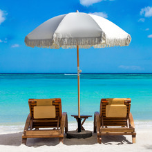 Ariadne Fringed Beach Umbrella