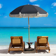 Ariadne Fringed Beach Umbrella
