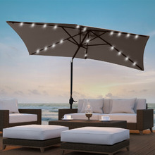 3m Market Umbrella with Solar LED Lights