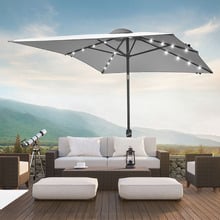 3m Market Umbrella with Solar LED Lights