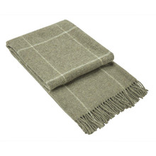 Check Brighton New Zealand Wool Throw Rug