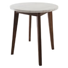 Kumi Marble & Rubberwood Side Table