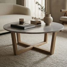 Rose Kiri Marble & Rubberwood Coffee Table