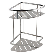 2 Tier Triangular Stainless Steel Shower Caddy Shelf